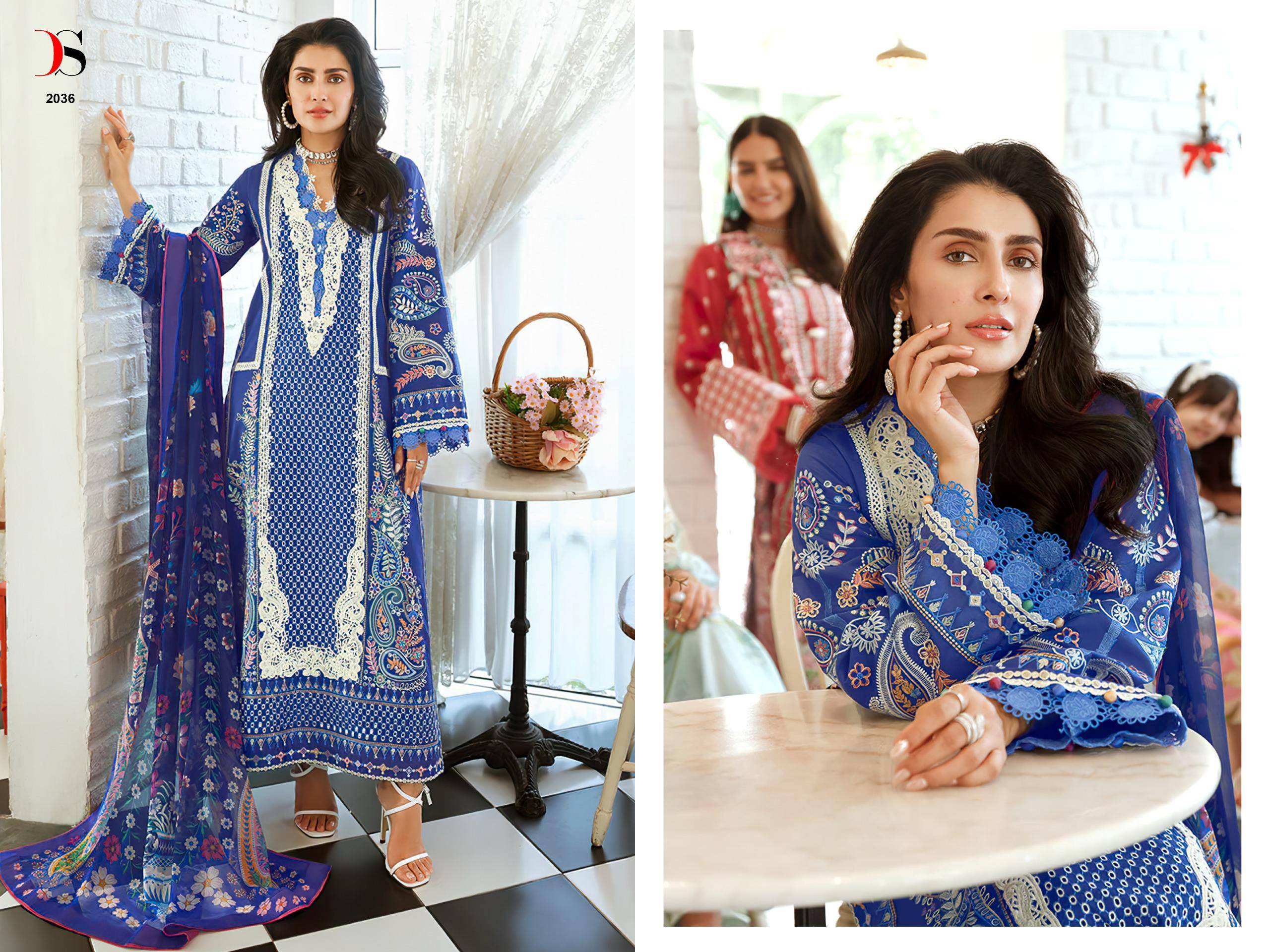 MUSHQ vol.4 DEEPSY SUITS 2031 To 2036 Series Beautiful Pakistani Suits Wear Pure cotton Embroidered Dresses At Wholesale Price